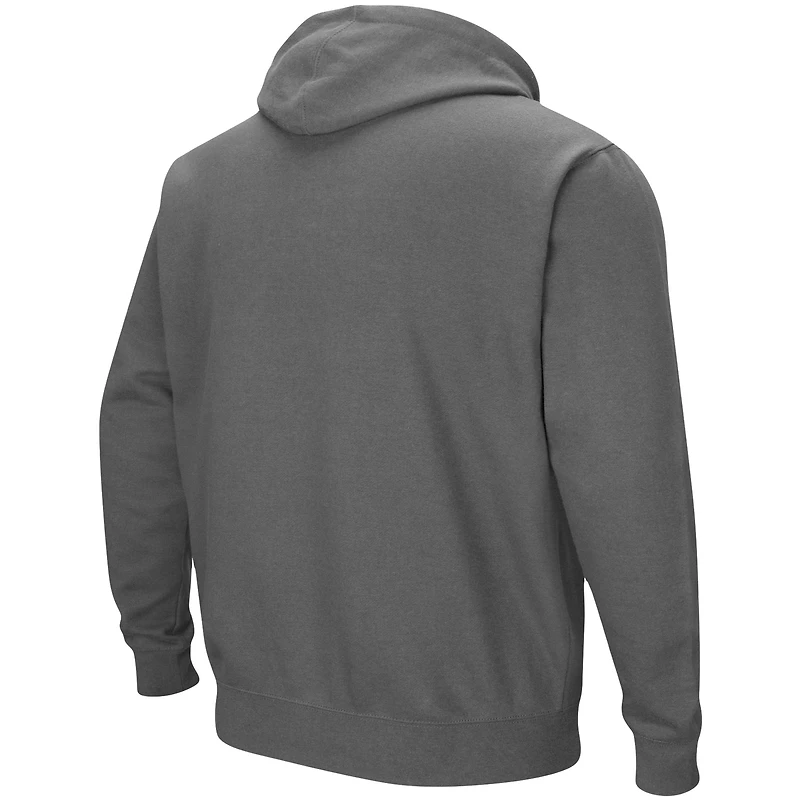 Men's Colosseum Charcoal Clemson Tigers Big & Tall Arch Logo 2.0 Pullover Hoodie