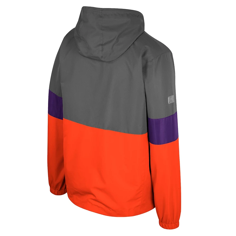 Men's Colosseum Charcoal Clemson Tigers Miles Full-Zip Jacket