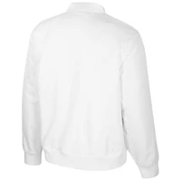 Blouson aviateur entièrement zippé Colosseum Clemson Tigers White Rabbit pour homme