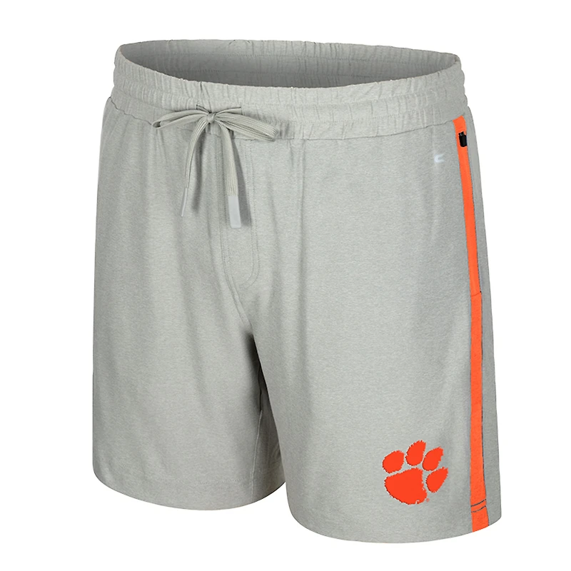 Short Mac gris Colosseum pour homme des Clemson Tigers