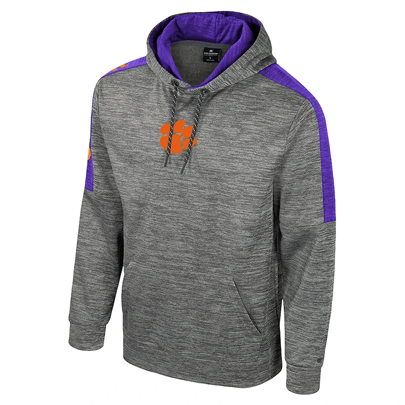 Sweat à capuche pour homme Colosseum Heather Grey Clemson Tigers Dozer