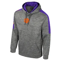 Sweat à capuche pour homme Colosseum Heather Grey Clemson Tigers Dozer