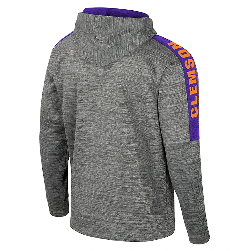 Sweat à capuche pour homme Colosseum Heather Grey Clemson Tigers Dozer