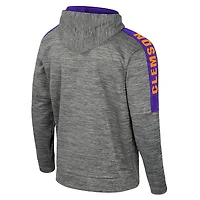 Sweat à capuche pour homme Colosseum Heather Grey Clemson Tigers Dozer