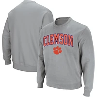 Sweat Colosseum gris chiné avec arc et logo Clemson Tigers pour homme