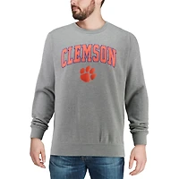 Sweat Colosseum gris chiné avec arc et logo Clemson Tigers pour homme