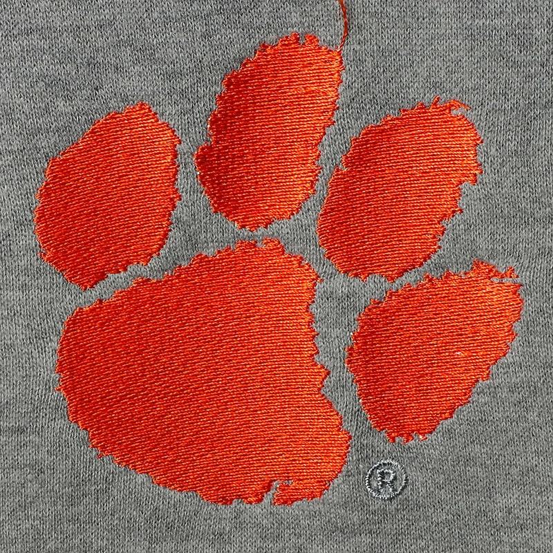 Sweat Colosseum gris chiné avec arc et logo Clemson Tigers pour homme