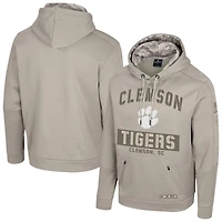 Sweat à capuche pour homme Colosseum Oatmeal Clemson Tigers Operation Hat Trick Battalion