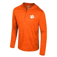 Men's Colosseum Orange Clemson Tigers Always Sunny Lightweight Quarter-Zip Hoodie