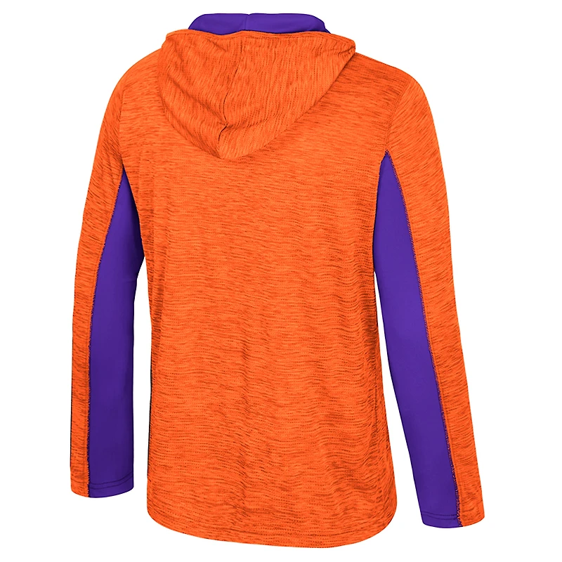 Sweat à capuche zippé quart de zip Always Sunny orange Colosseum pour homme des Tigers Clemson