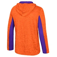 Sweat à capuche zippé quart de zip Always Sunny orange Colosseum pour homme des Tigers Clemson