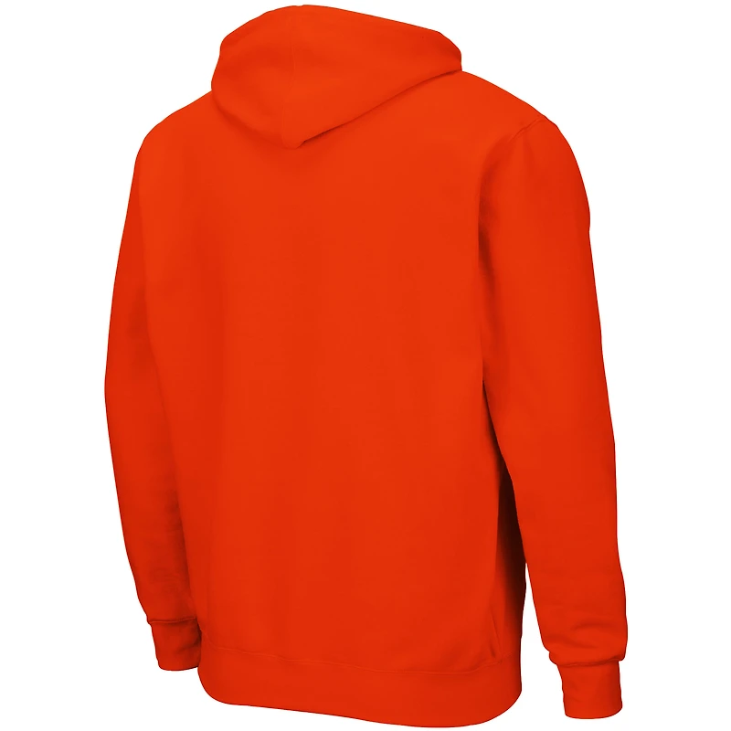 Men's Colosseum Orange Clemson Tigers Arch & Logo 3.0 Full-Zip Hoodie