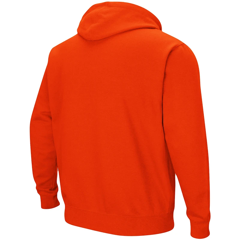 Chandail à capuchon Colosseum Orange pour hommes Clemson Tigers Arch & Logo 3.0