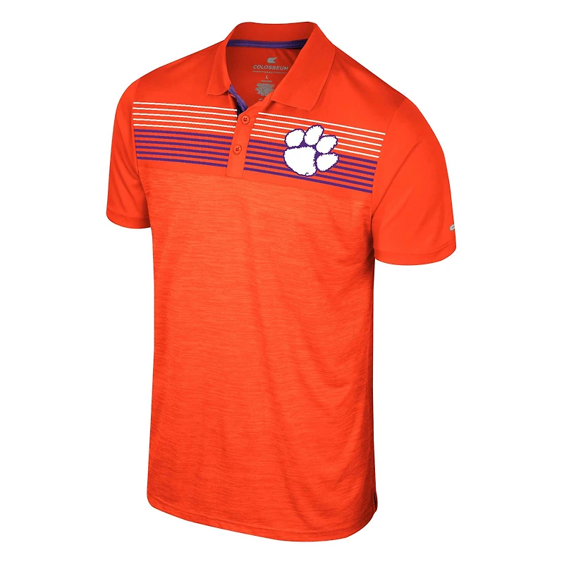 Men's Colosseum Orange Clemson Tigers Big & Tall Langmore Polo