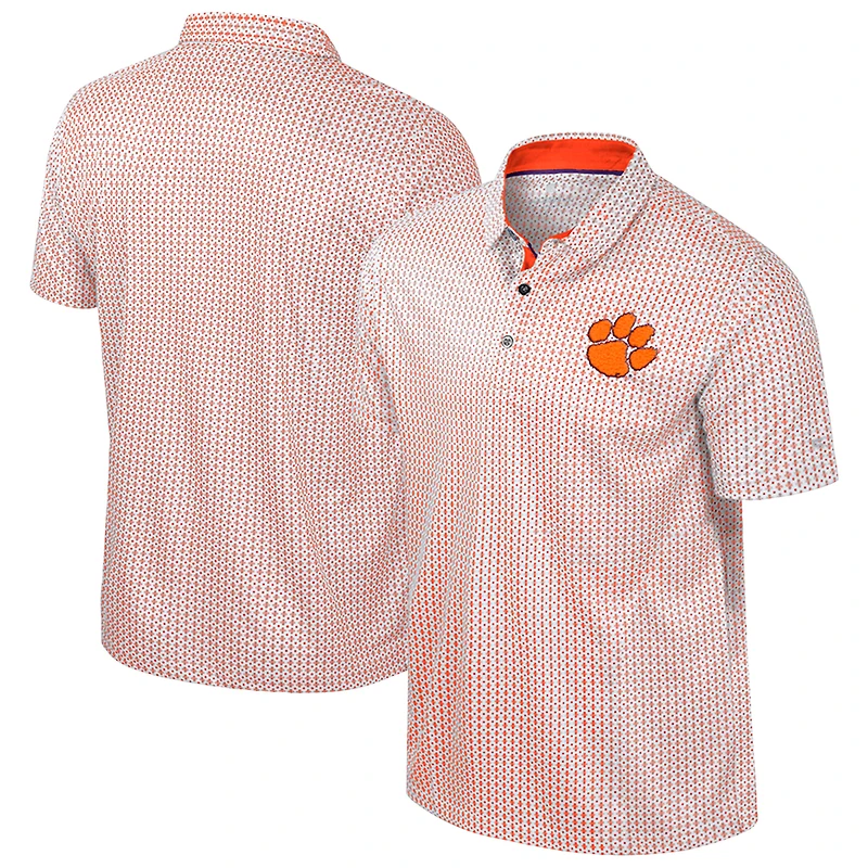 Men's Colosseum Orange Clemson Tigers Big & Tall Marty Rival Polo