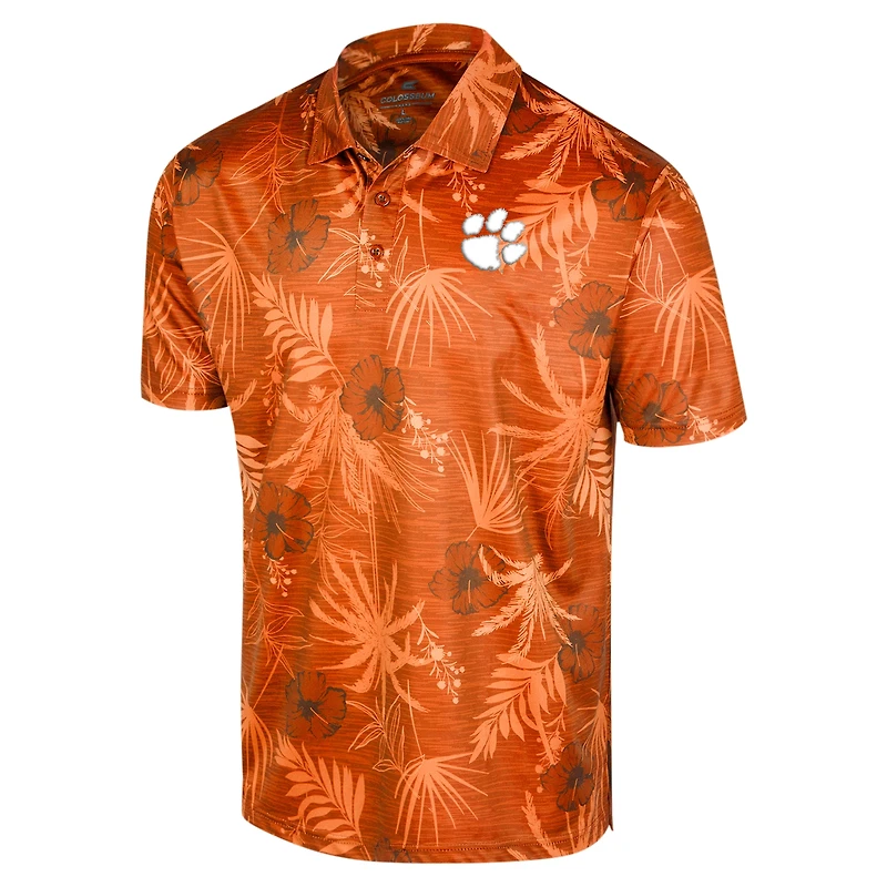 Polo Colosseum Orange Clemson Tigers Big & Tall Palms pour hommes