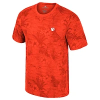 T-shirt à imprimé floral orange Colosseum pour homme des Clemson Tigers