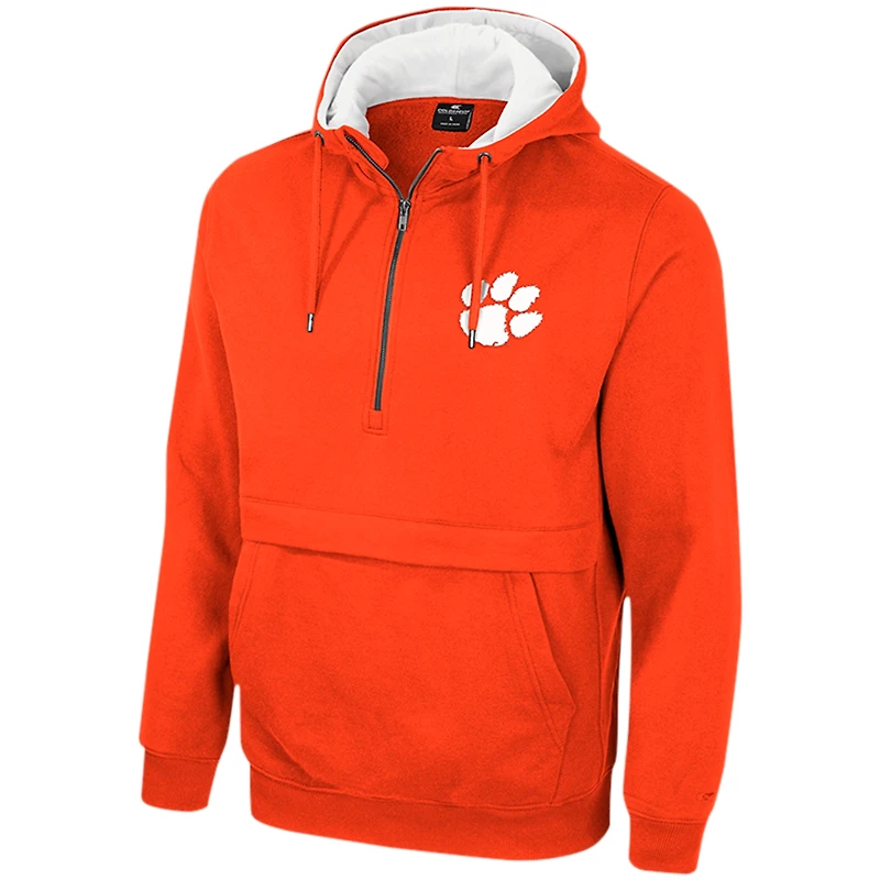 Sweat à capuche demi-zippé Colosseum Orange Clemson Tigers pour hommes
