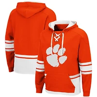 Men's Colosseum Orange Clemson Tigers Lace Up 3.0 Pullover Hoodie