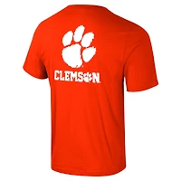 T-shirt Colosseum Orange Clemson Tigers Logo Lockup 2-Hit Active Blend pour hommes