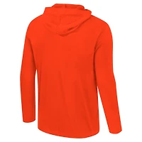 T-shirt à capuche manches longues avec logo Colosseum Orange Clemson Tigers Lockup Active Blend pour hommes