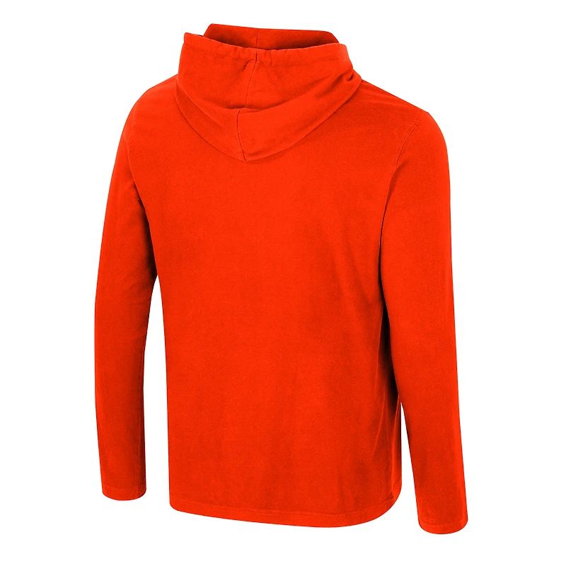 Sweat à capuche délavé orange Colosseum pour homme des Clemson Tigers Simoleans