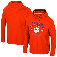 Sweat à capuche délavé orange Colosseum pour homme des Clemson Tigers Simoleans