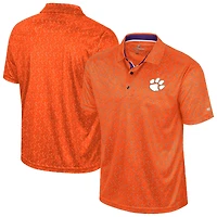 Polo de golf sublimé orange Colosseum pour homme des Clemson Tigers