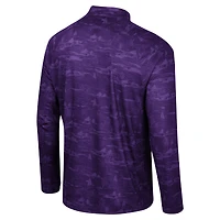 Veste à quart de zip Colosseum Purple Clemson Tigers Carson Raglan pour hommes