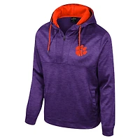 Men's Colosseum Purple Clemson Tigers Cypher Half-Zip Hoodie