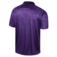 Polo à manches raglan en nid d'abeille Clemson Tigers Colosseum Purple pour hommes