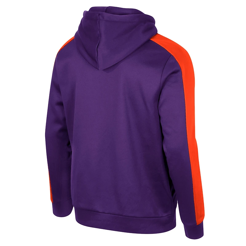 Sweat à capuche entièrement zippé Colosseum Clemson Tigers Reese pour homme
