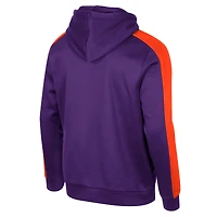 Sweat à capuche entièrement zippé Colosseum Clemson Tigers Reese pour homme