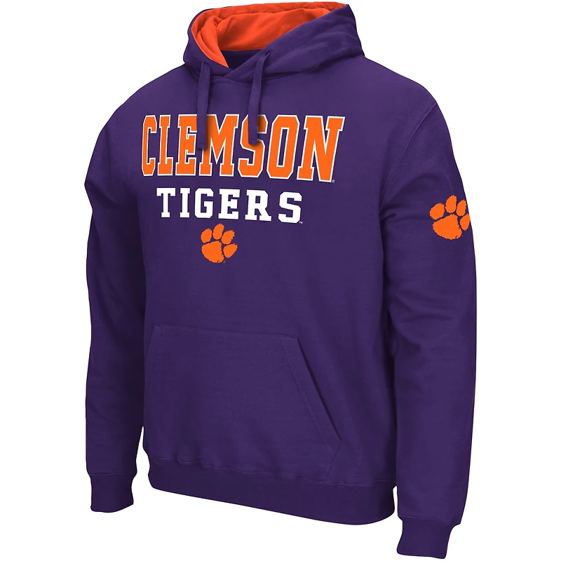 Sweat à capuche pour hommes Colosseum Purple Clemson Tigers Sunrise