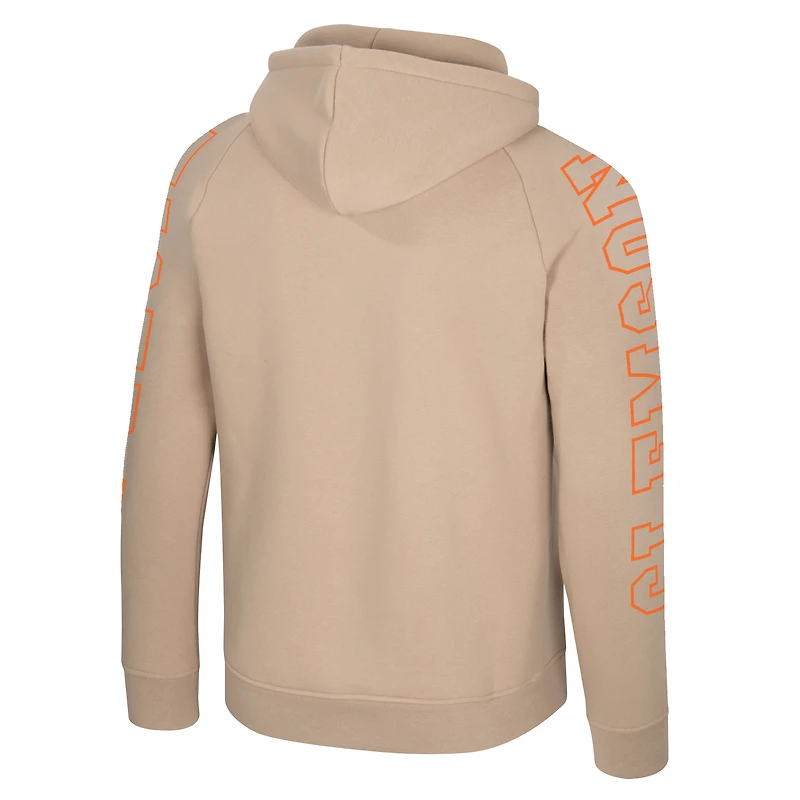 Sweat à capuche raglan Big Break pour homme, couleur beige Colosseum, des Tigers de Clemson