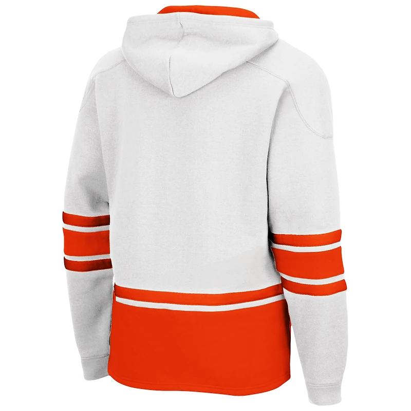 Chandail à capuchon Colosseum blanc Clemson Tigers lacets 3.0 pour hommes
