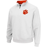 Colosseum White Clemson Tigers Tortugas Logo Quarter-Zip Pullover Jacket pour homme