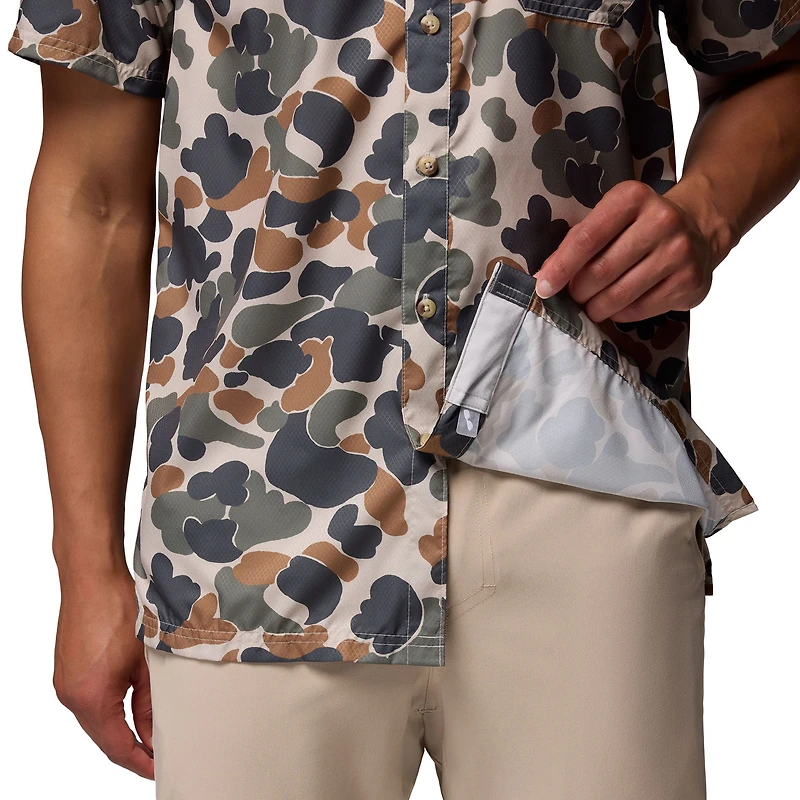 Chemise boutonnée Columbia Camo Clemson Tigers Super Slack Tide Omni-Wick pour homme