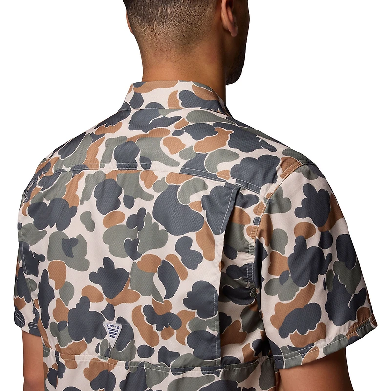 Chemise boutonnée Columbia Camo Clemson Tigers Super Slack Tide Omni-Wick pour homme