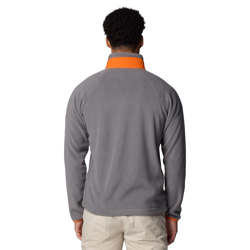 Men's Columbia  Gray Clemson Tigers Flanker IV Fleece Raglan Full-Zip Jacket