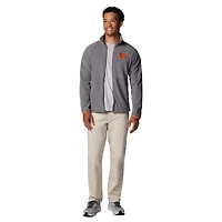 Men's Columbia  Gray Clemson Tigers Flanker IV Fleece Raglan Full-Zip Jacket