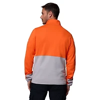 Pull-over demi-zip Omni-Wick orange/gris Columbia Clemson Tigers pour homme
