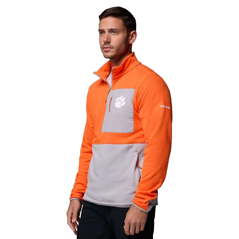 Pull-over demi-zip Omni-Wick orange/gris Columbia Clemson Tigers pour homme