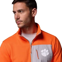 Pull-over demi-zip Omni-Wick orange/gris Columbia Clemson Tigers pour homme