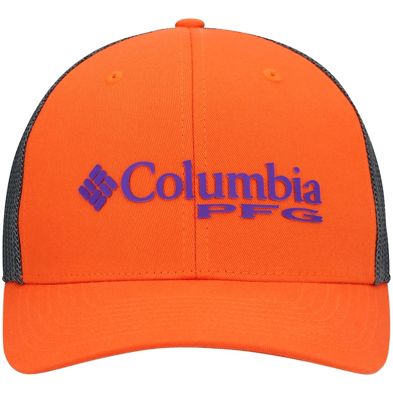 Casquette orange/gris Columbia Clemson Tigers PFG Snapback pour hommes