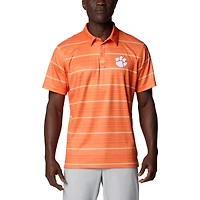 Polo à rayures Omni-Shade™ PFG Super Terminal Tackle™ pour homme des Tigers de Clemson Columbia Orange