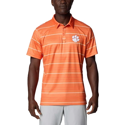 Polo à rayures Omni-Shade™ PFG Super Terminal Tackle™ pour homme des Tigers de Clemson Columbia Orange