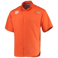 Men's Columbia Orange Clemson Tigers PFG Tamiami Shirt