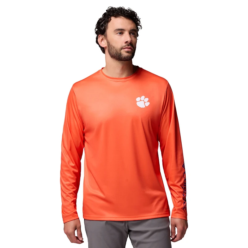 T-shirt à manches longues Columbia Orange Clemson Tigers PHG Terminal Shot pour homme