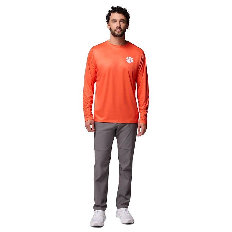Men's Columbia Orange Clemson Tigers PHG Terminal Shot Long Sleeve T-Shirt